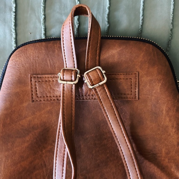 ByTavi Fair Trade Vegan Leather Brown Panha Mini Backpack - NWT - Picture 8 of 8